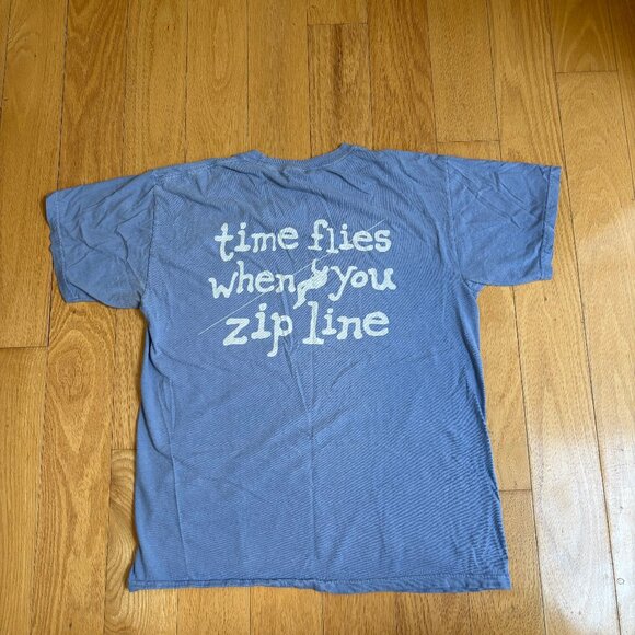 Vintage St Lucia West Indies Zipline T Shirt M - Picture 2 of 4